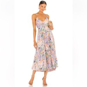 BLYTHE FLORAL PLISSE MIDI DRESS - open to offers